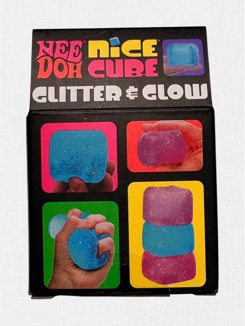 Purple NeeDoh Nice Cube Glitter & Glow Squishy Toy - Picture 5 of 5